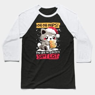 Santa shit list Baseball T-Shirt